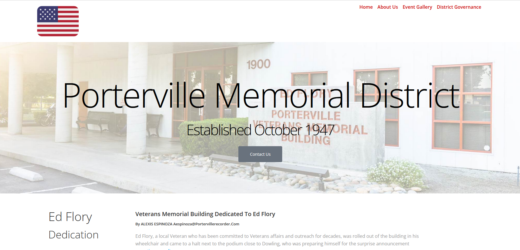 Screenshot of a website design